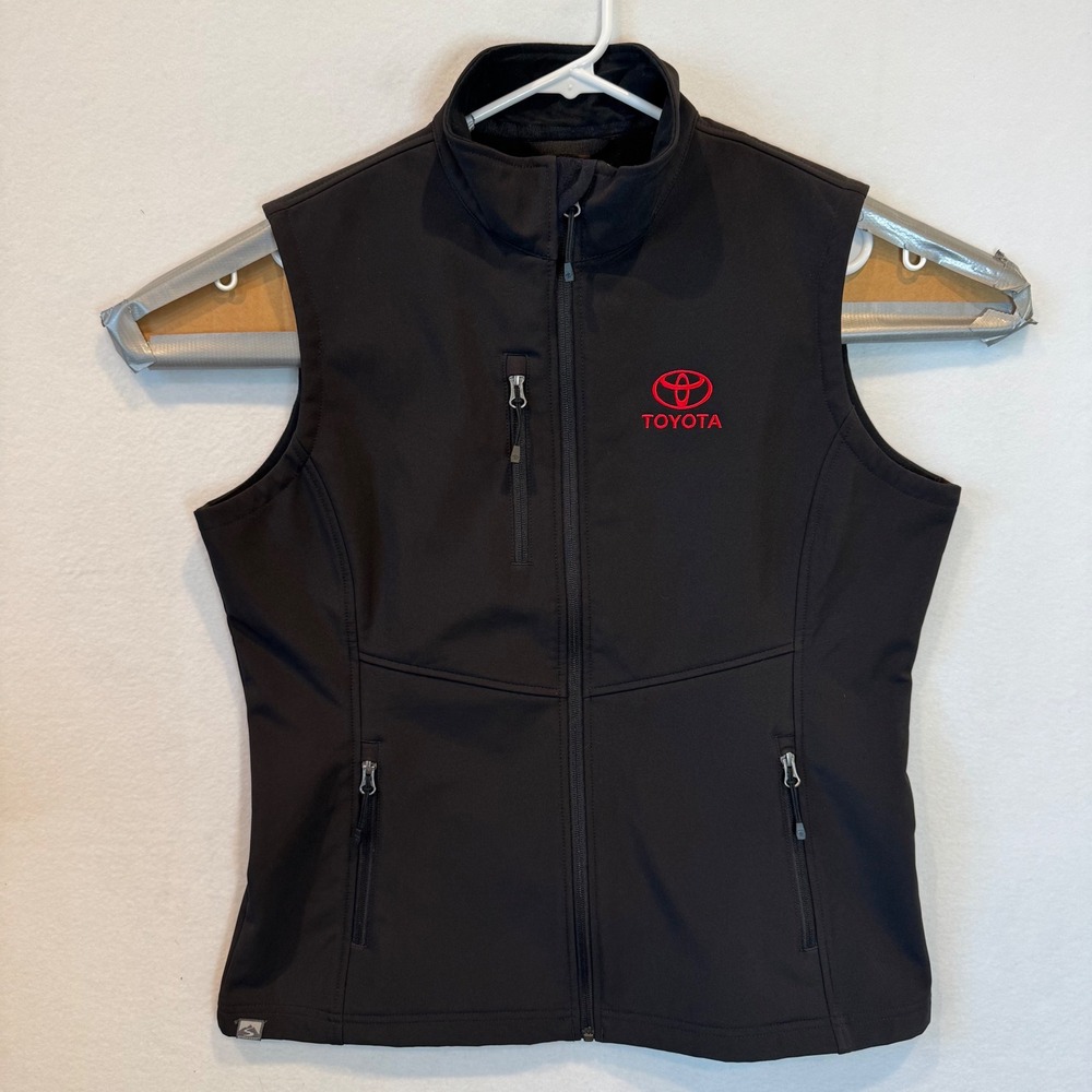 Storm Creek Womens Toyota Softshell Vest Black Full Zip Fleece Lined Large